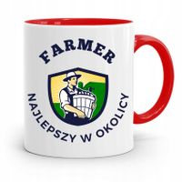 Dla Rolnika Kubek Czerwony Najlepszy W Okolicy Z Nadrukiem Ze Zdjęciem
