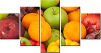 80CM 150CM OBRAZ 5 ELEM OWOCE WARZYWA ŚCIENNY