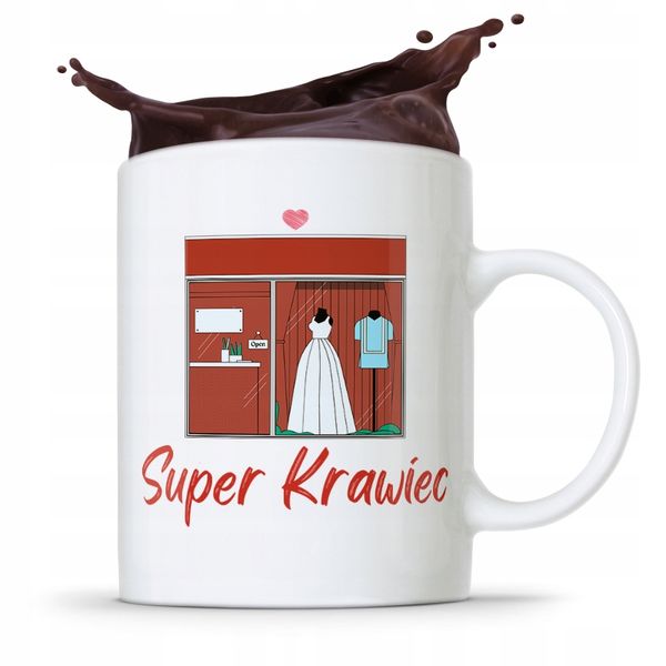 Kubek Prezent Krawcowej Krawca Super Krawca Z Nadrukiem Ze Zdjęciem zdjęcie 1