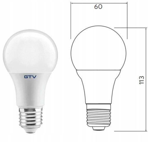 żarówka led e27 a60 e27 900lm 4000k 10w gtv na Arena.pl
