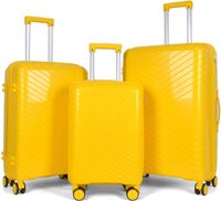 19915 Zestaw walizek pdróżnych lekkie i twarde komplet 3 sztuk walizek