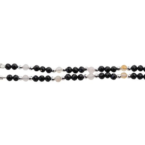 Bransoletka mix - Apatyt, Turmalin, cytryn, kwarc różowy i srebro na Arena.pl