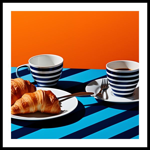 Plakat 70x70cm Croissanty zdjęcie 3
