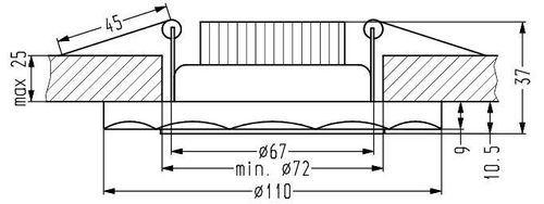 SSP-25 CH/TR+WH 8W LED 230V ring LED biały opr. strop. stała okrągła szlif na Arena.pl