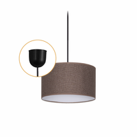 LAMPA WISZĄCA ŻYRANDOL SUFITOWA NOWOCZESNA E27 LED ABAŻUR 20 cm BRĄZ kabel