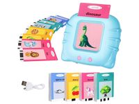 Czytnik kart do nauki  słówek języka angielskiego edukacyjny niebieski kot