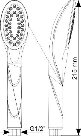 Rączka natrysku Dafi - biała 1/2" zdjęcie 2