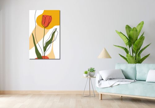 Obraz 60x100cm Przerysowany Tulipan na Arena.pl