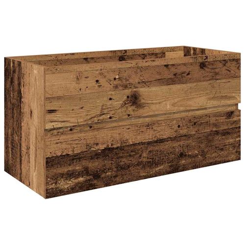 Szafka pod umywalkę z wbudowaną umywalką i baterią Stare drewno na Arena.pl