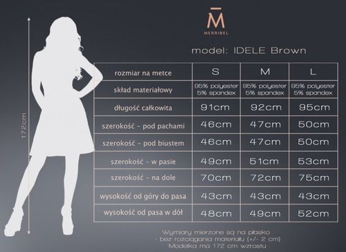Sukienka Idele Brown Brown S na Arena.pl
