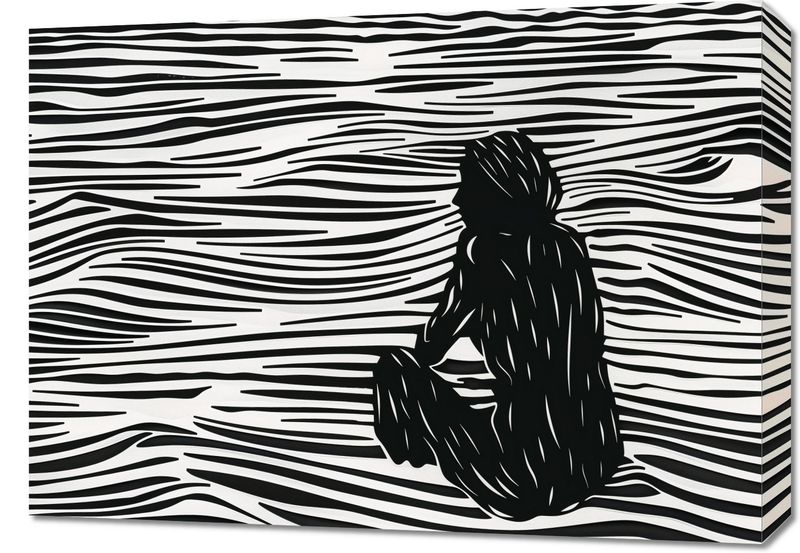 Obraz 70x50cm Złożone Fluidalne Linie zdjęcie 1