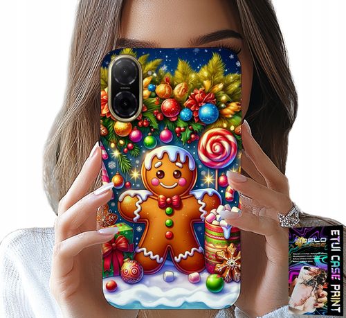 ETUI DO XIAOMI POCO X7 PRO 5G - PIERNIK, CUKIERKOWE WZORY ŚWIĘTA + SZKŁO na Arena.pl