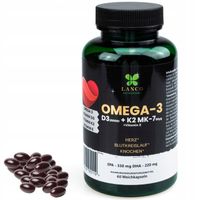 OMEGA-3 PREMIUM + D3 2000 + K2 MK7 EPA DHA SERCE ODPORNOŚĆ Lanco 60 kaps.