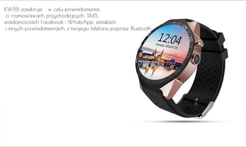 SMARTWATCH KW88 ANDROID 5.1 WIFI GPS SIM AMOLED PL na Arena.pl