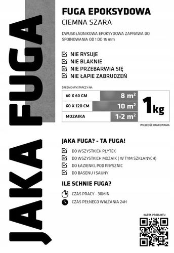 JAKA FUGA | epoksydowa FUGA CIEMNA SZARA 1kg na Arena.pl