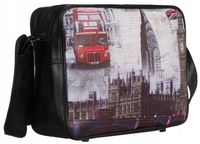 młodzieżowa, pojemna torba na szerokim pasku - loren