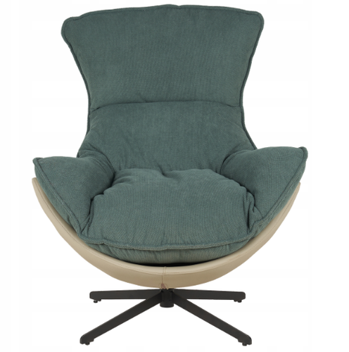 Fotel obrotowy z poduszką JASPER zielony wygodny wypoczynkowy salon na Arena.pl