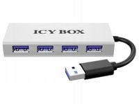 Hub USB ICY BOX Hub USB-A - 4x USB-A Aluminiowy