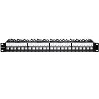 Qoltec Solidny stalowy Patch panel do szaf RACK 19'' 24 porty 1U UTP