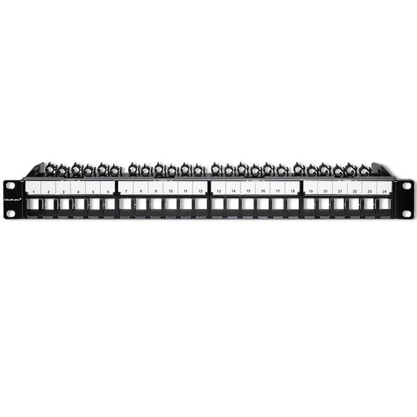 Qoltec Solidny stalowy Patch panel do szaf RACK 19'' 24 porty 1U UTP zdjęcie 1