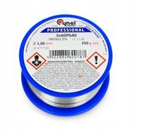 Cyna w rolce spoiwo do lutowania CYNEL 1,00mm 250g