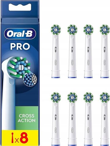 8 X KOŃCÓWKI BRAUN ORAL-B CROSS ACTION DO SZCZOTECZKI ELEKTRYCZNEJ ORYGINAŁ na Arena.pl