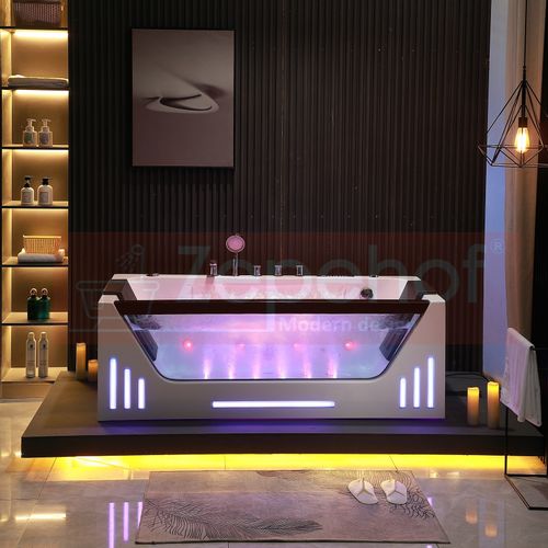 Wanna z hydromasażem EBX-7066 white prostokątna 170cmx78cmx61cm Wodosp na Arena.pl