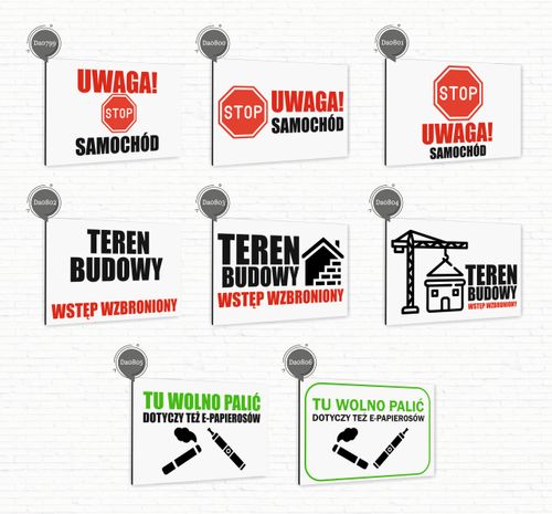 Tabliczka informacyjna znak dibond nadruk uv 20x15 WARSZTAT + TWOJE IMIĘ na Arena.pl