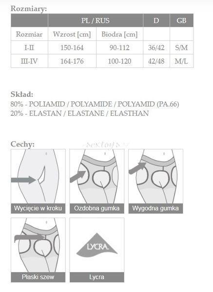 Rajstopy z Wycięciem SUPER JAKOŚĆ Hip Gloss 20DEN BEŻOWE M/L zdjęcie 5