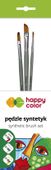 zestaw pędzli syntetycznych mix b 3 szt happy color