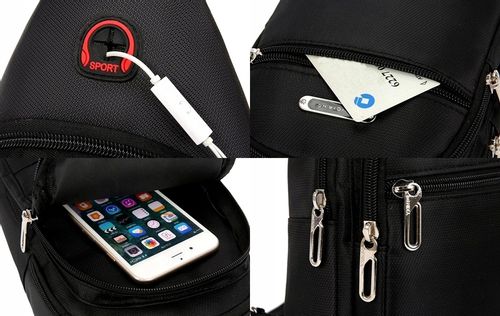 Męski Plecak Torba lekka saszetka na ramię nerka  T107_Brązowy na Arena.pl