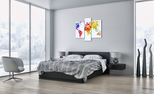 Obraz Na Płótnie - Mapa Kontynent - 95X80 Cm - Cb95X80-2799 na Arena.pl