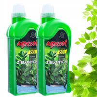 2 x Mineral żel NAWÓZ DO ROŚLIN ZIELONYCH ozdobnych z liści 2x 1L Agrecol