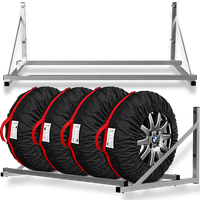 POKROWCE NA KOŁA 13-17 CALI + WIESZAK STOJAK REGAŁ NA ŚCIANĘ DO GARAŻU