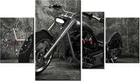 70CM 120CM OBRAZ 4 ELEM MOTOCYKL ŚCIENNY