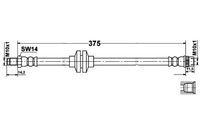 Opel Movano B Zestaw Przewodów Hamulcowych Elastycznych Gumowych