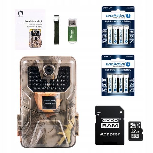 Fotopulapka HC-900A 1080p Kamera Lesna Suntek FullHD Karta SD 16GB Baterie zdjęcie 16