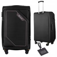 Walizka duża podróżna L i GRATIS materiałowa miękka pojemna 26" codura