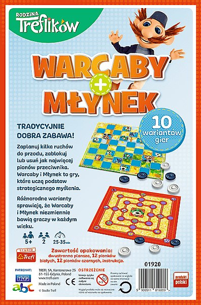 TREFL 01920 Gra Warcaby/Młynek Trefliki zdjęcie 2