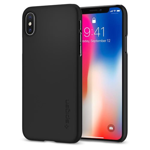SPIGEN THIN FIT Apple iPhone X - BLACK +szkło na Arena.pl