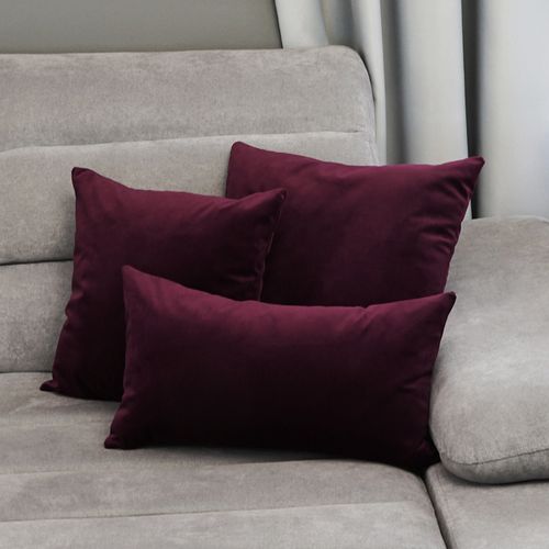 Poszewka 40x40cm BURGUND FIOLETOWY Poduszka Aksamitna Ozdobna na Arena.pl