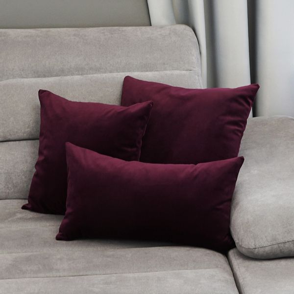 Poszewka 40x40cm BURGUND FIOLETOWY Poduszka Aksamitna Ozdobna zdjęcie 6