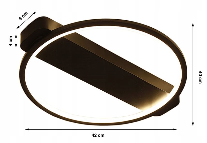 Lampa LEO I sufit ring PLAFON okrąg żyrandol42cm LED zdjęcie 4