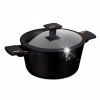 GARNEK Z POKRYWKĄ TRADYCYJNY 4,1L TYTANOWA POWŁOKA 24cm INDUKCJA GAZ