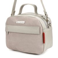 Siwa Torebka Damska Skórzana Kuferek 2Komory Beltimore S80