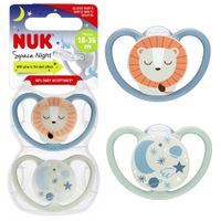 SMOCZEK USPOKAJAJĄCY ORTODONTYCZNY SILIKONOWY SPACE 18-36m NUK