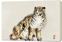 Obraz 100x70cm Tiger,  Kōno Bairei  Japoński Vintage do Salonu