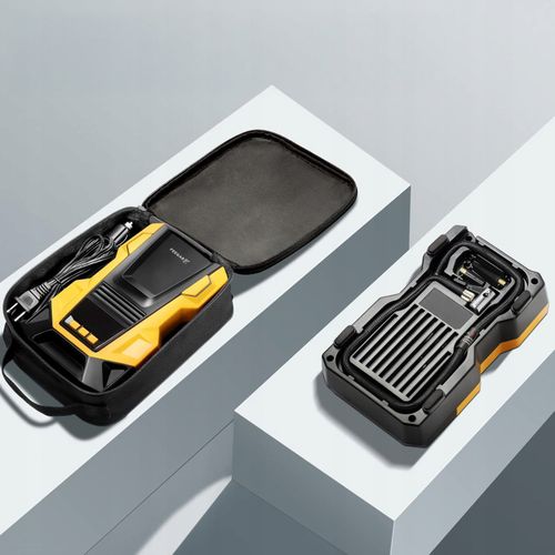 Kompresor Samochodowy 12V 230V Feegar Sprężarka Pompa Przenośna Do Kół Led na Arena.pl