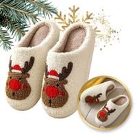 ciepłe kapcie świąteczne boże narodzenie antypoślizgowe pan02r38,