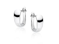 Eleganckie rodowane srebrne gładkie klasyczne kolczyki srebro 925 Z1581D